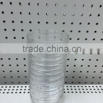 SCREW THREAD CLEAR GLASS VASE IN D10 X H20 CM