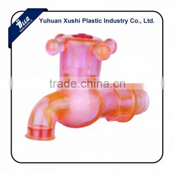 Colorful crystal pink PVC laundry tap plastic wahshouse faucet