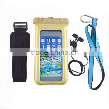 China wholesale pvc waterproof mobile neck hanging bag for iphone