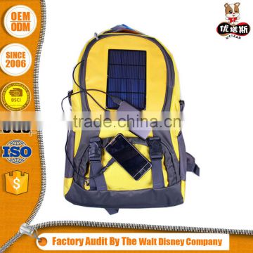 Yellow camping & hiking Solar Bag For Laptop