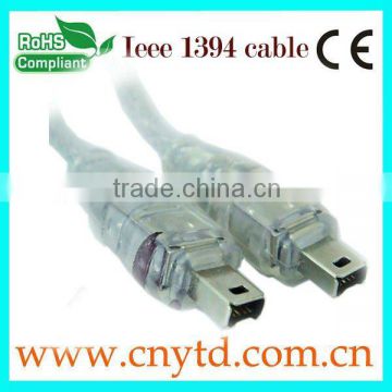 transparent color Ieee 1394 cable/4Pin to 4Pin