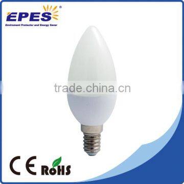 Led candle light E27 5W C37 with CE RoHS ERP certificate