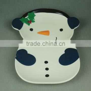 IMG5934 christmas snowman shaped plate,snowman dish
