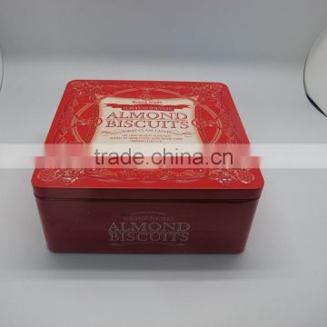 hot Tinplate Metal Type and Metal Material wholesale custom tin box packaging for cookie