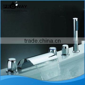 Bath Mixer Faucet with Shower Set Waterfall Faucet for Hydromassage