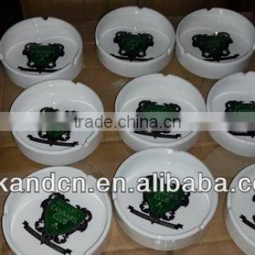 Haonai 2014 popular custom printing ceramic ashtray