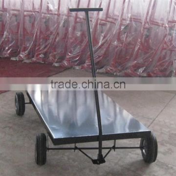 Four wheel warehouse flat trolley garden platform cart