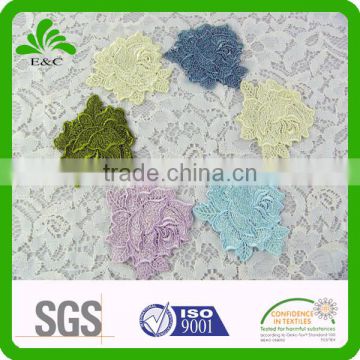 New flower design variety of colors embroidery lace appliques