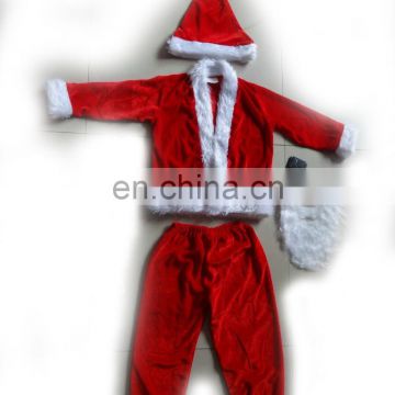 Promotional flannel santa suit with fur trim