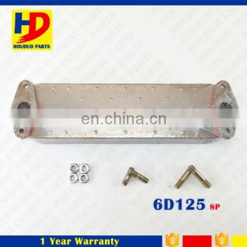 6D125 S6D125 Engine Parts For Engine Oil Cooler 8P And Oil Cooler Cover