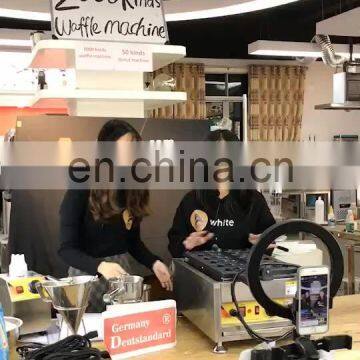 Commercial fish cake waffle maker automatic taiyaki machine electric open mouth taiyaki pan machine