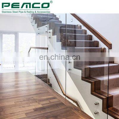 Frameless Stainless Steel Tempered 10 12 Mm Glass Standoff 316 Balustrade Stairs System