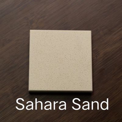 Code：Sahara sand，Calacatta white quartz  artificial stone quartz slab kitchen countertops