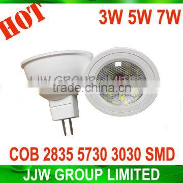 Hot selling led spotlight mr11 gu4 5w 5630 chip 2800k 3000k warm white 3W dimmable mr16 led spot light with low price