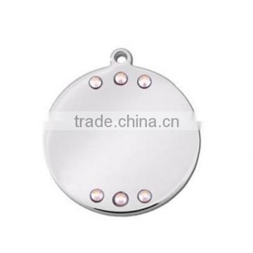 Cute Round Zinc Alloy Dog Tag for Wholesale