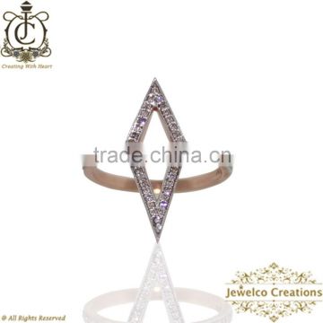 14K Gold Diamond ring, Light weight diamond ring, Diamond Jewelry, Fashionable Ring, Handmade Diamond Ring
