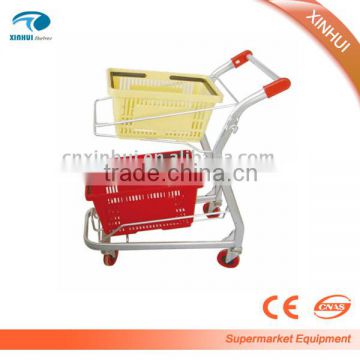2015 HOT SALE, upscale and high quality Double Basket trolley