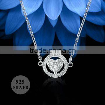 heart jewellery necklace in sterling silver jewlery