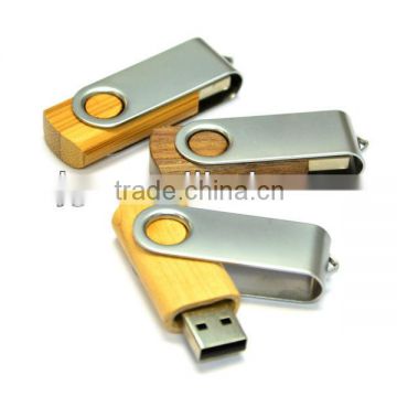 Wholesale Promotional Wooden Swivel USB Flash Drive