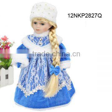 12'' Decorative Doll ceramic Russian snow girl