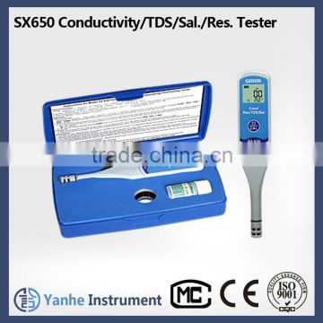 SX650 Pen-type Conductivity/TDS/Sal./Res. Tester IP57 ph water tds meter price cheap