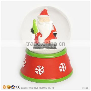 Resin Santa Claus Figurines Custom Mini Christmas Snow Globe Kit