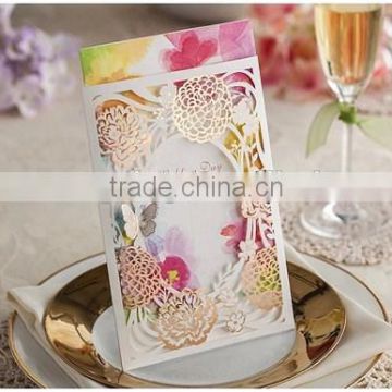 Good selling 3D floral invitation cards for the flower theme wedding