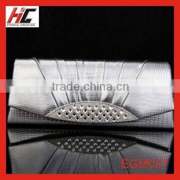 Socialite noble Diamond evening bag Upscale elegance leather clutch bag for lady wholesale