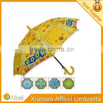 2015 Wholesale Cartoon Umbrella Kids Child Cartoon Winnie Umbrella Children Kids