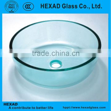 HEXAD Tempered Round Glass Wash Basin