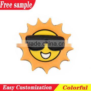 Cool sun design PVC soft charms