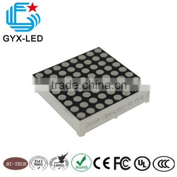 blue emitting color 463 nm black face diffused white dot 4.0 mm pitch 32mm size 8*8 dot matrix display P4