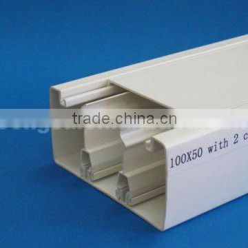 Insulated pvc 2 compartment trunking 100x50mm