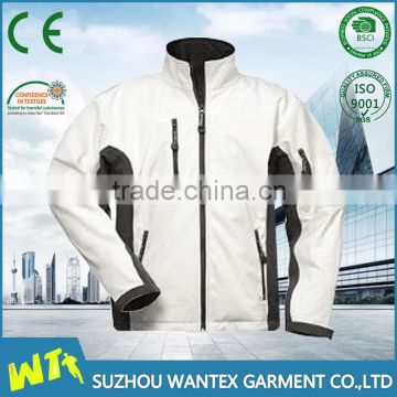 Wholesale 100% polyester painters white waterproof soft shell jackets mens