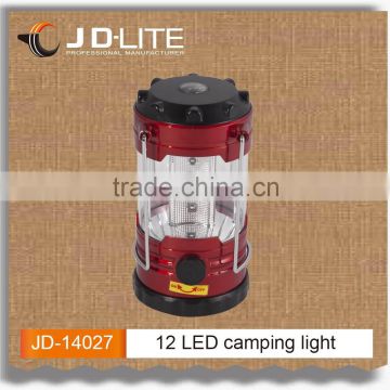 12 led camping lantern high-brightness small camping light with 3*AA dry battery with compass