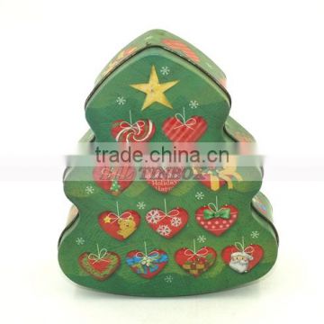 High Quality Christmas Tree shape Tin Box for Gift Chocolate Candy