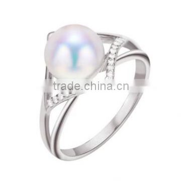 Alibaba website fashion jewelry charm silver 925 mabe pearl ring