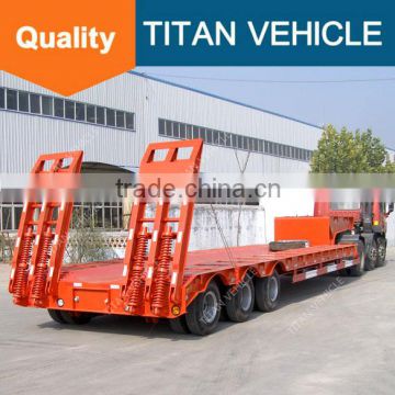 Titan used hydraulic utility 3 axle 50-100 ton drop deck lowboy trailer with factory price