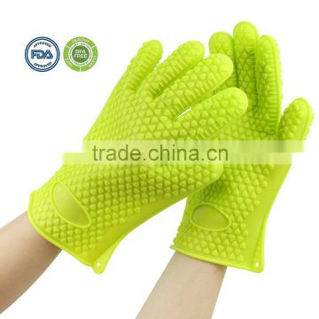 Silicone BBQ Gloves Grill Gloves Heat Resistant Oven Mitts for Grilling, Baking, Cookin