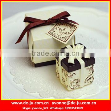 Exquisite Gift Box Yellow Coat Square Scented Candles In Bulk