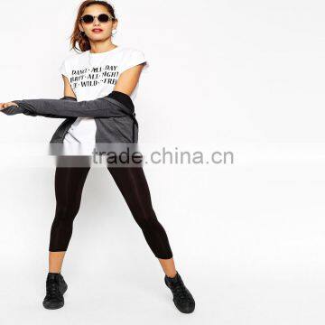 Sexy women basic cropped slimming leggings fitness pants wholesale