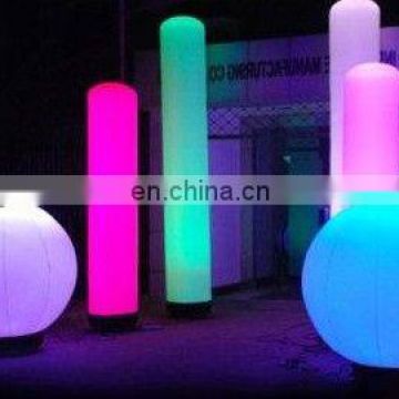 hot decorations inflatable columns pillars with led lighting
