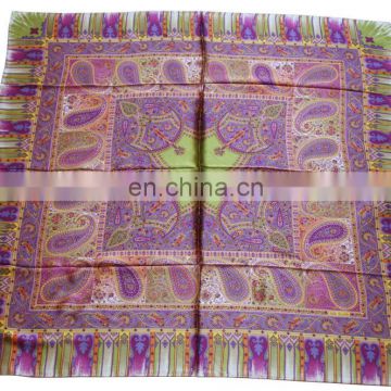 women fashion satin silk cheap square shawl