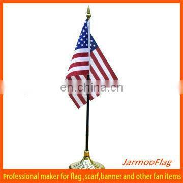 USA table flag with stand