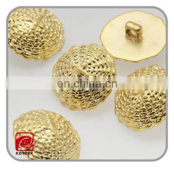 2017 golden snowflake plating metal look plastic buttons for garment