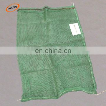 mesh produce bags for sweet corn with drawstring