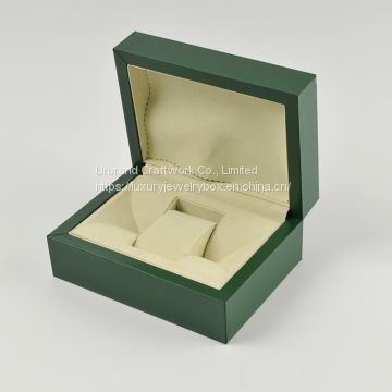 NEW Green leather Watch box Wrist watch Gift packing boxes with Pillow Green Hotsale