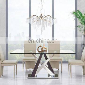 Glass dining room furniture dinning table modern dinner table