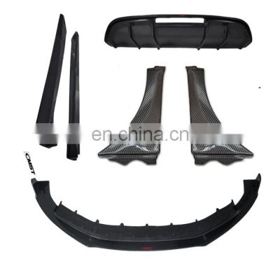 Carbon fiber body kit for Audi R8 CMST style front lip rear diffuser fenders trunk spoiler and side skirts auto tuning parts