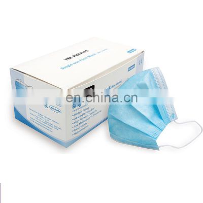 Skin-friendly High Quality Non Woven Disposable 3 layer Medical Surgical Face Mask